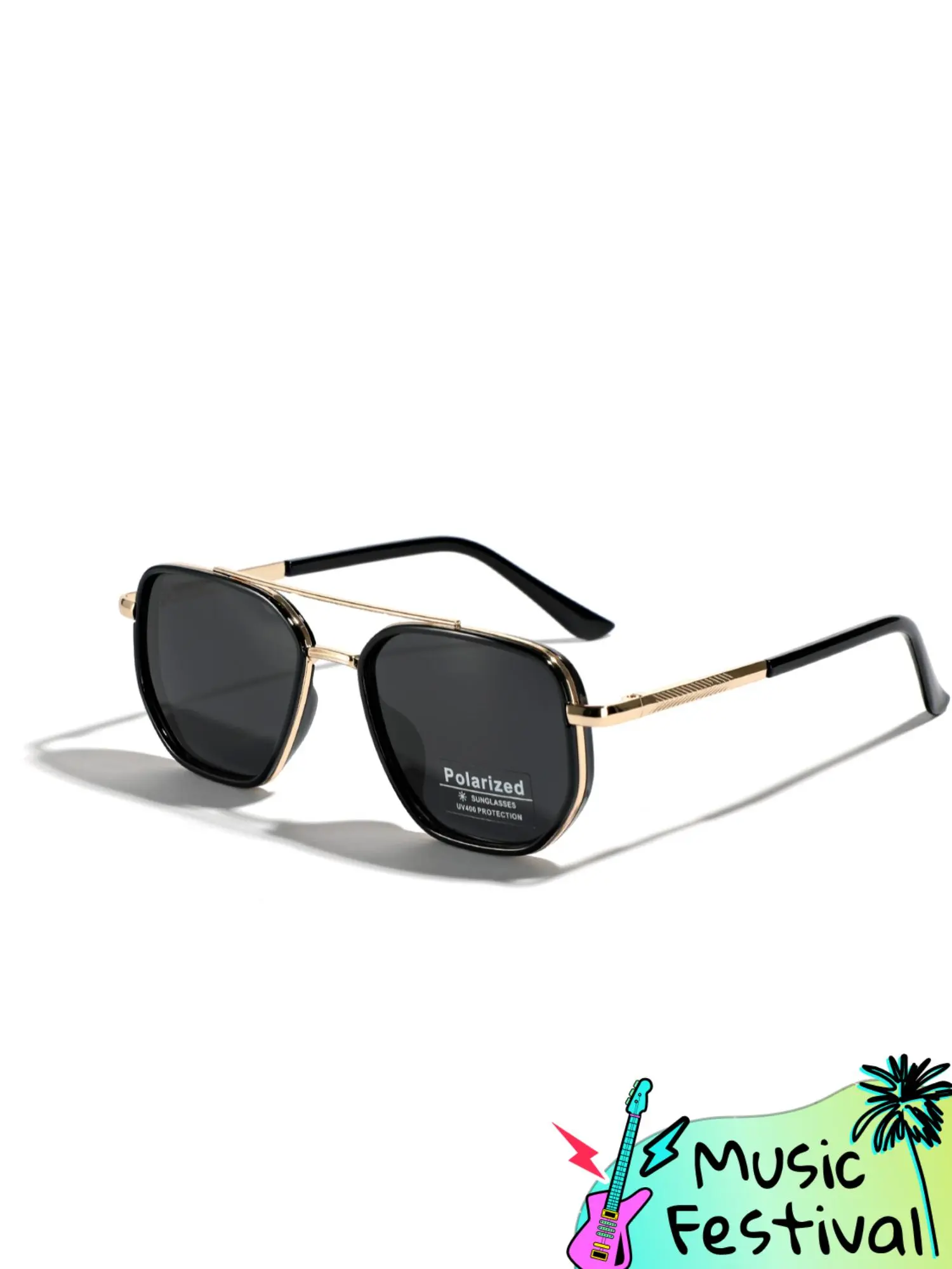 Back To School Sunglasses for Travel Use, Fashion Fall/Summer 2024 Geometric Frame Double Beam Sun Protection Glasses Trends, Travel Accessories, Fall Outfits, Fall Freshness, Vacation Outfits Fall Outfits 2024