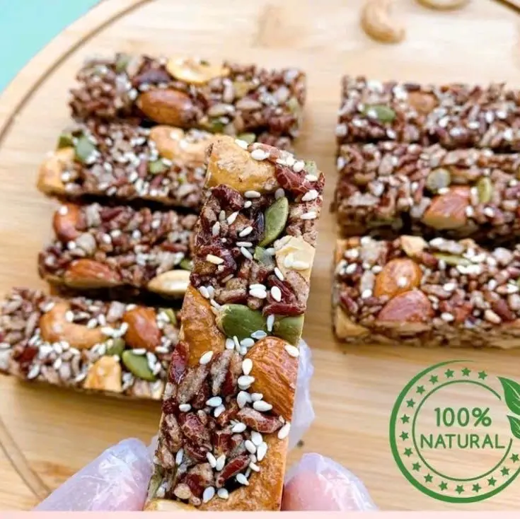 Túi 500g Bánh Thanh Gạo Lức Mix Hạt Thơm Ngon Snack Ăn Vặt Food 1