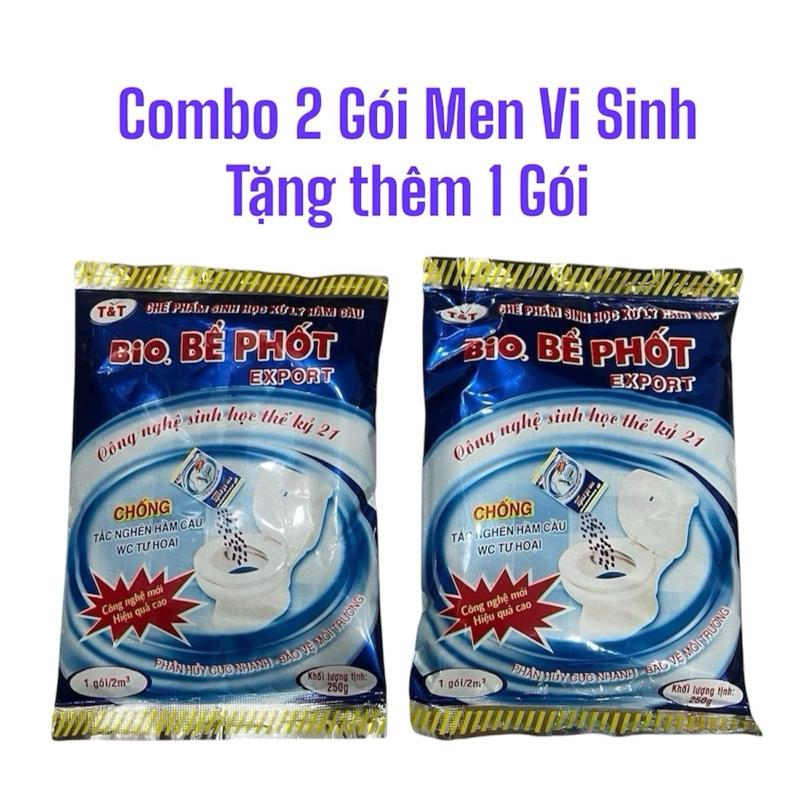 Combo 2 Gói Men Vi Sinh Khử Mùi Hôi Hầm Cầu và Chống Tắc Nghẽn Bể Phốt không dùng cho thông tắc bể phốt