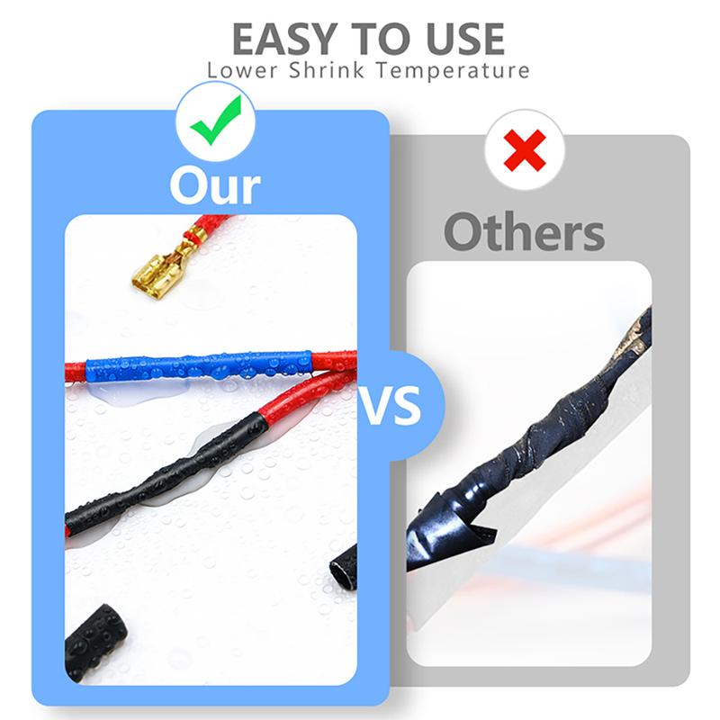 Spot Goods COD 530-580pcs Heat Shrink Tube 2:1 Thermoresistant Tubing Heat Shrink Wrapping Kit Electrical  Wire Cable Insulation Sleeving 1 Set 4