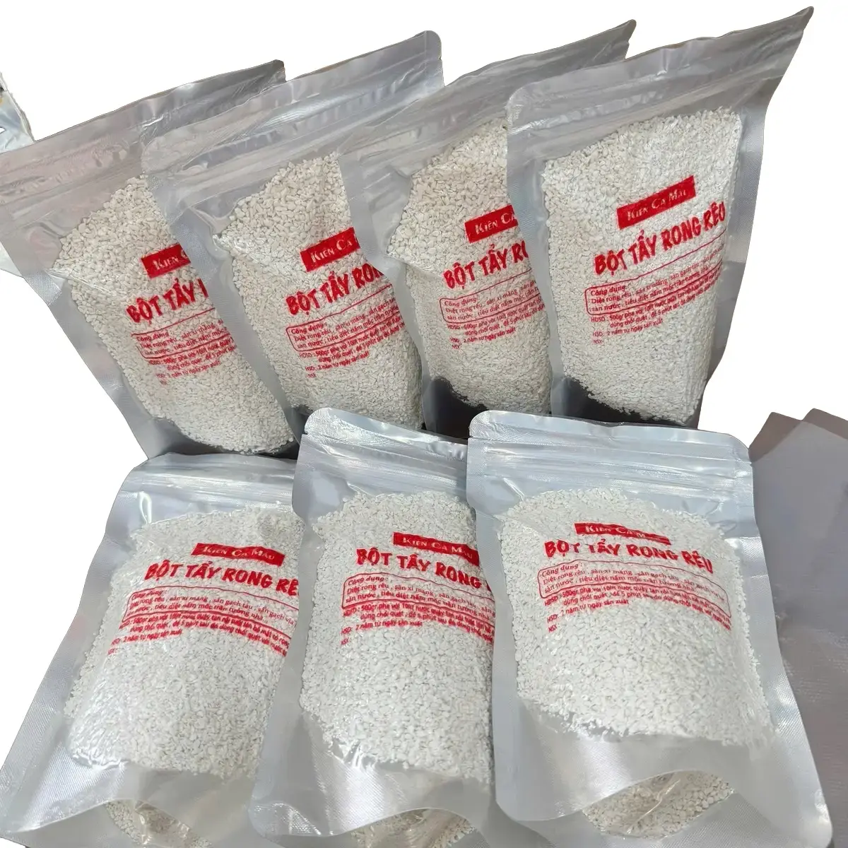 bột tẩy rong rêu 500gr combo 7 gói 3,5kg ( tặng bao tay)  bột diệt rong rêu