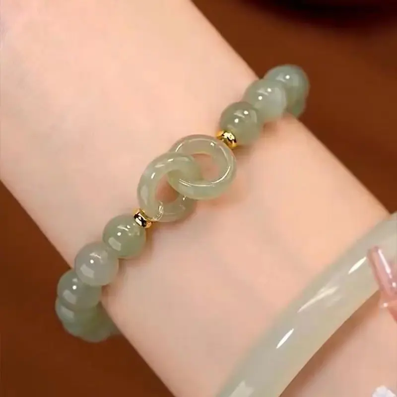 1 Pcs Ring Buckle Bracelet Female Special-Interest Design Love Peace Buckle Bracelet Female Girlfriends Birthday Gift