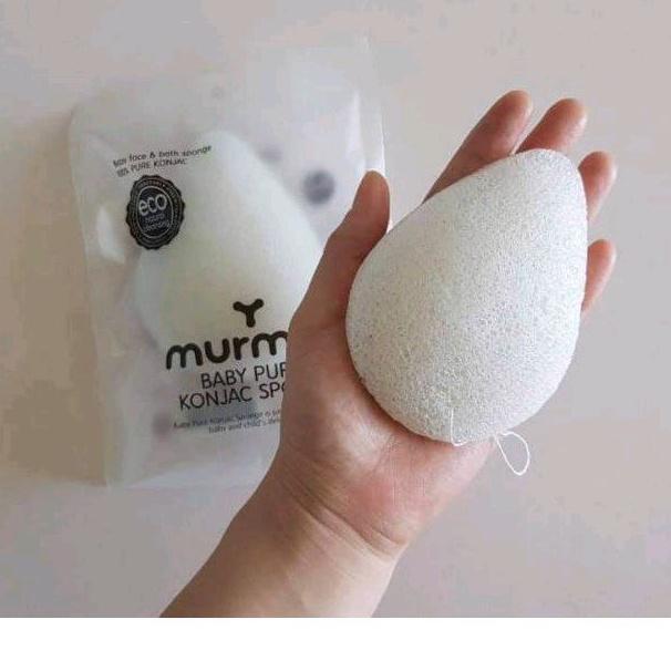 Bông tắm, bông rửa mặt hữu organic Murmur Konjac Hàn quốc an toàn cho bé Bubushop