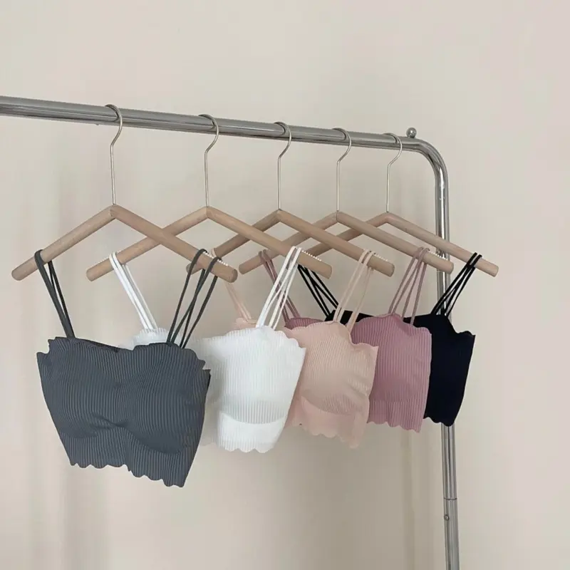 ONEFASHIONMALL BR200 Tanktop Bra Wanita Bh Lace Push Up Tanpa Kawat Bralate Seamless Elastis Pakaian Dalam Bahan Dingin 0