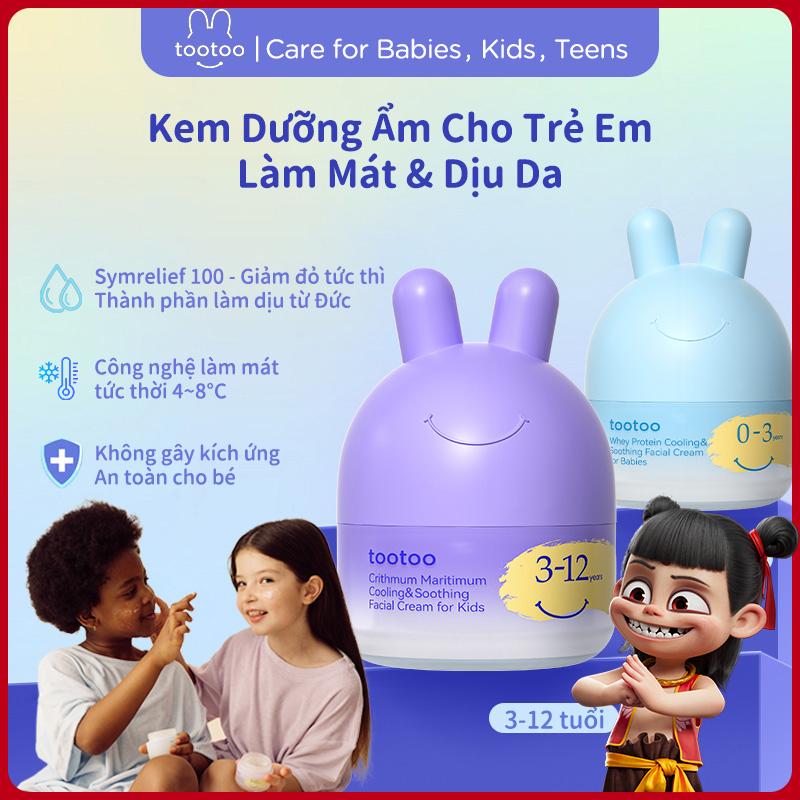 tootoo Kem Dưỡng Ẩm Mặt Cho Trẻ Em Phân Theo Độ Tuổi 0-3-12 Tuổi Cấp Tốc Làm Mát Dịu Da Chống Hăm Không Dính Rít Thẩm Thấu Nhanh Kiểm Nghiệm An Toàn Cho Da Nhạy Cảm Không Cồn Không Paraben