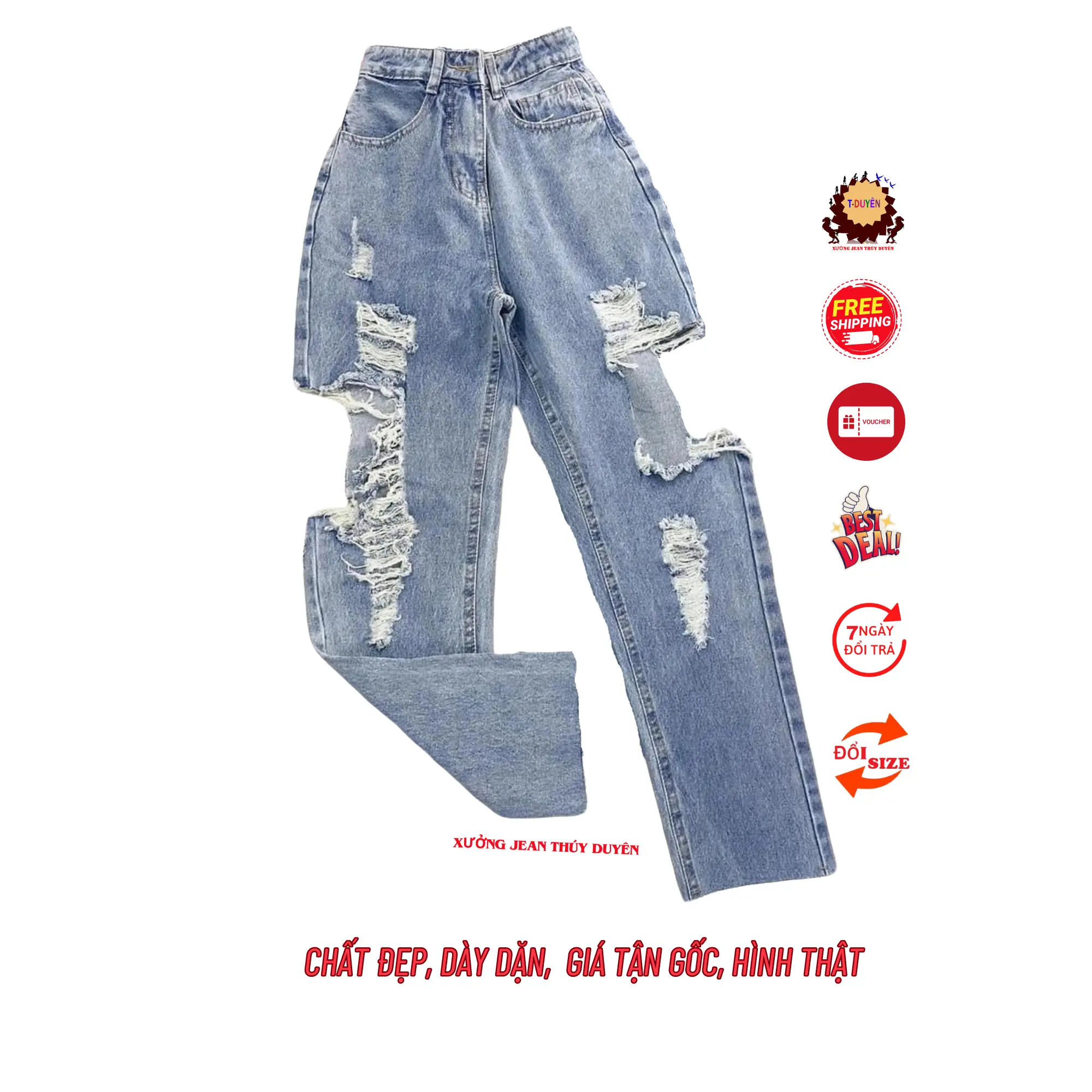 Quần jean nữ baggy rách hở hai đùi phong cách siêu bụi , quần bò nữ 9 tấc mới vv2/10-19 Women Pants   quần dài thời trang xu hướng mới đang hot hiện nay