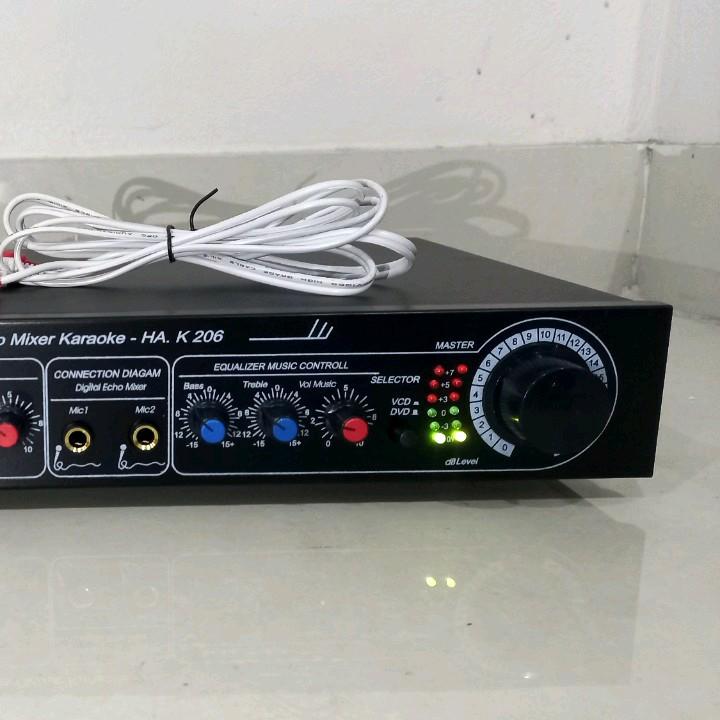 Vang cơ karaoke  K206 vang nhại hay chống hú tốt tặng dây kết nối