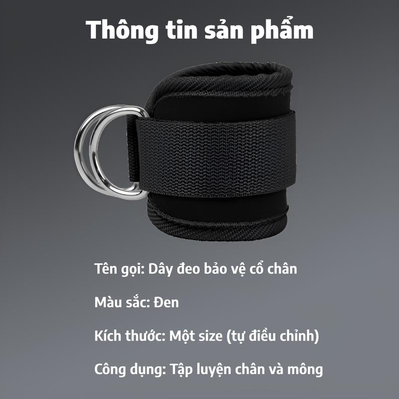Product Introduction of Quấn cổ chân tập gym,hỗ trợ luyện tập mắt cá chân,bàn chân và chân,vòng chữ D điều chỉnh linh hoạt,dùng trong phòng tập thể dục 8