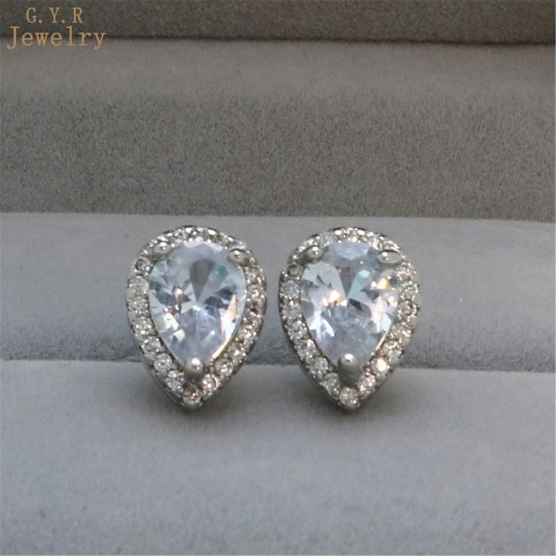 Product Introduction of Khuyên Bông Khuyên Tai Đinh Tán Hình Giọt Nước Moissanite Khảm Sáng Tạo, Giấy Chứng Nhận GRA Miễn Phí 47