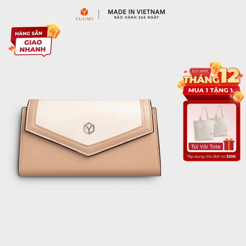 Ví Yuumy Thời trang nữ dáng dài kèm dây đeo chéo - Ví da Seasand YV104