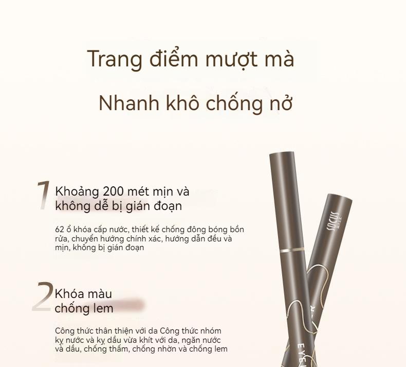 Product Introduction of [Giảm giá dịp lễ] Bút Kẻ Mắt Nữ Mới Làm Quen, Cực Mỏng, Lâu Trôi, Không Thấm Nước, Chống Nhòe, Thích Hợp Cho Lông Mi Dưới, Nhanh Khô, Không Phai Màu, Bút Phấn Mắt, Được Khuyên Dùng Cosmetic Mỹ Phẩm manhua  lashes 0