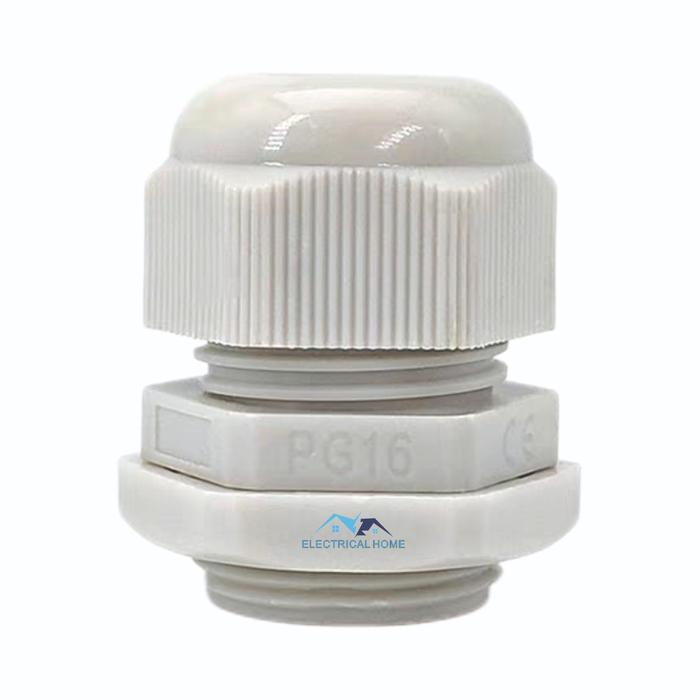 Gambar Cable Gland PG16 / 10~14mm (Putih/Hitam). - Putih dari ELECTRICAL HOME Kota Surabaya 5 Tokopedia