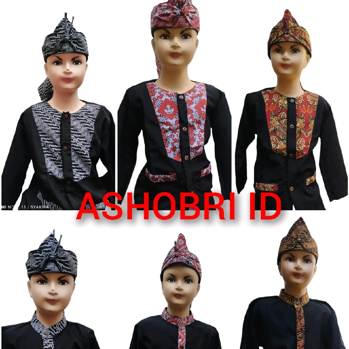 Stelan baju pangsi anak laki/baju pangsi anak sekolah TK&SD free iket/baju pangsi sunda anak batik