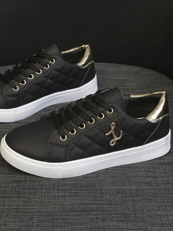 Women's Fashionable Lace Up Low Top Sneakers, Casual Comfortable Breathable Sports Shoes, All-match Round Toe Shoes for Daily Wear 7