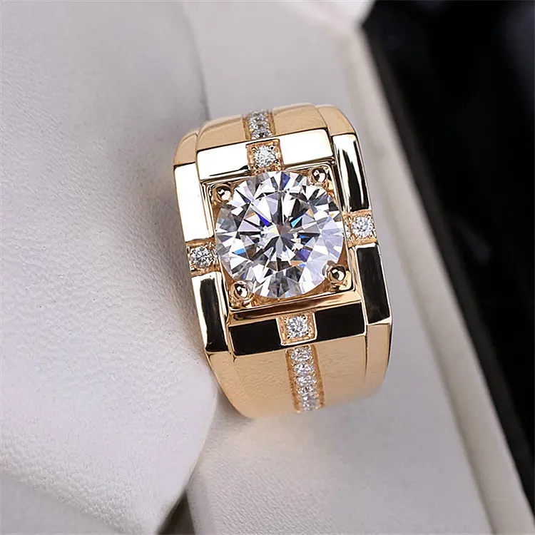 Classic zircon men's rings, domineering wedding gift rings, men's opening adjustable rings, accessories.
