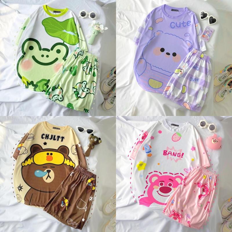 Set đồ bộ hoạt hình ️Bộ mặc nhà Cartoon NHIỀU MẪU BST O4 form rộng Freesize Unisex nam nữ Molly Store