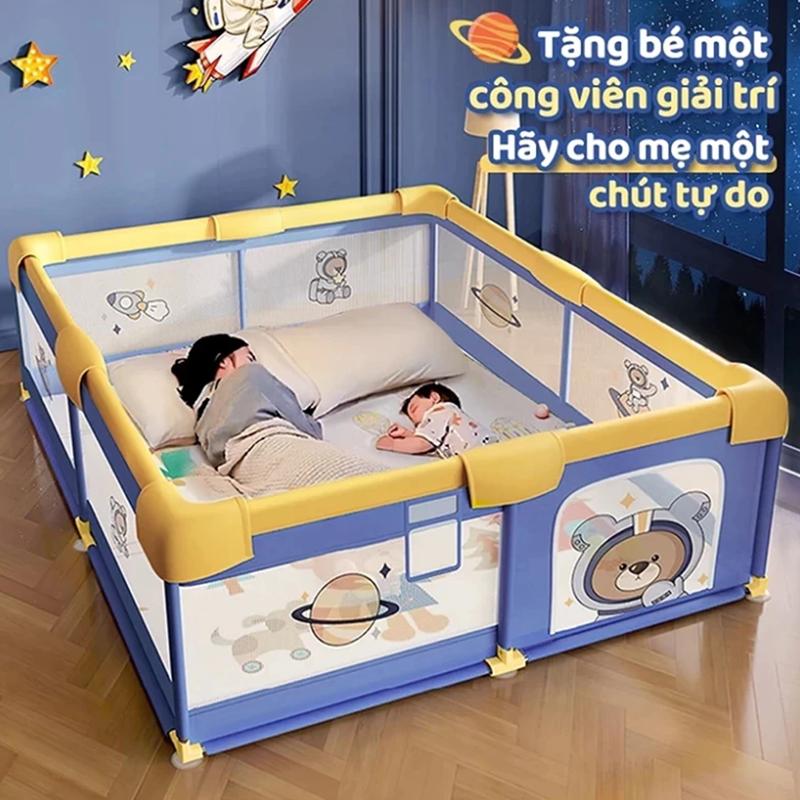 Hàng rào trò chơi trẻ em\Hàng rào\Gấp được\Hàng rào vải cho trẻ em Pakey\Khung inox dày\Bảo hành 3 năm, dễ dàng tháo lắp và lắp ráp play  pen 5