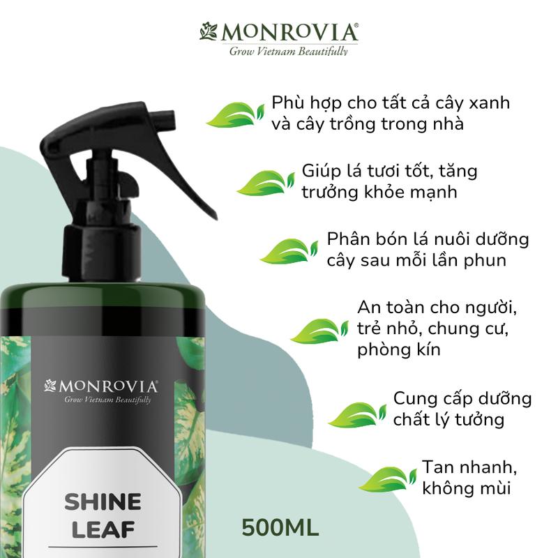 Product Introduction of Phân bón hữu cơ BÓNG LÁ MONROVIA pha sẵn giúp lá cây khỏe mạnh, xanh bóng, dành cho cây trồng dung tích 500ml 2