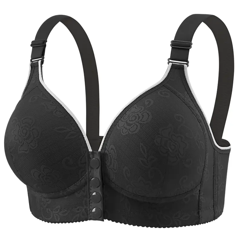New plus-size Adjustable Front buckle Size 36-46 Plus-size BC with adjustable shoulder straps to pull up and prevent sagging Beautiful Back Comfort Breathable bra