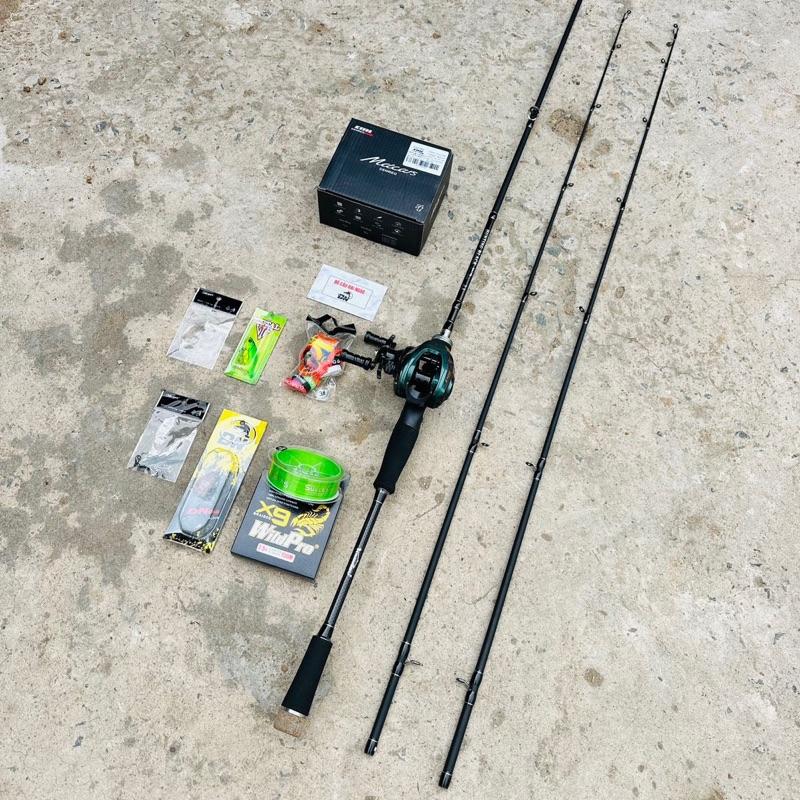 Combo Câu Cá Lure Cần Hungting Black 2 Ngọn Máy Cemreo Có tiếng Drag Click. Chuẩn hãng