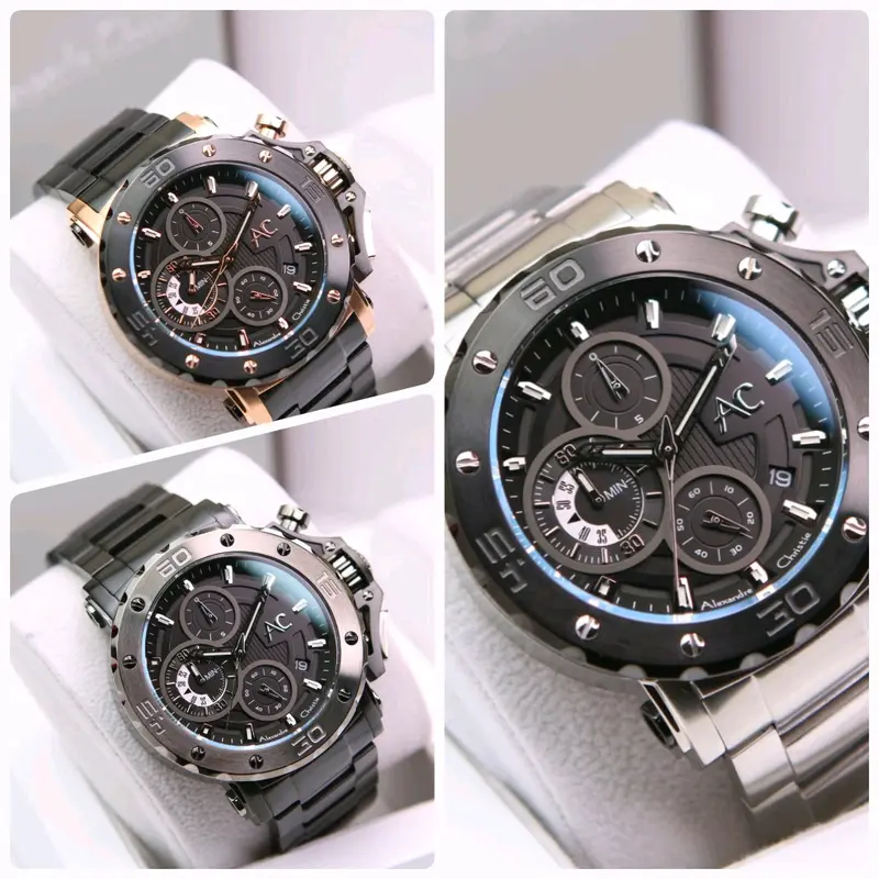 GRATIS BATRAI / ALEXANDRE CHRISTIE AC9205 / AC 9205 ALL STAINLESS ORIGINAL GARANSI RESMI 1 TAHUN 0