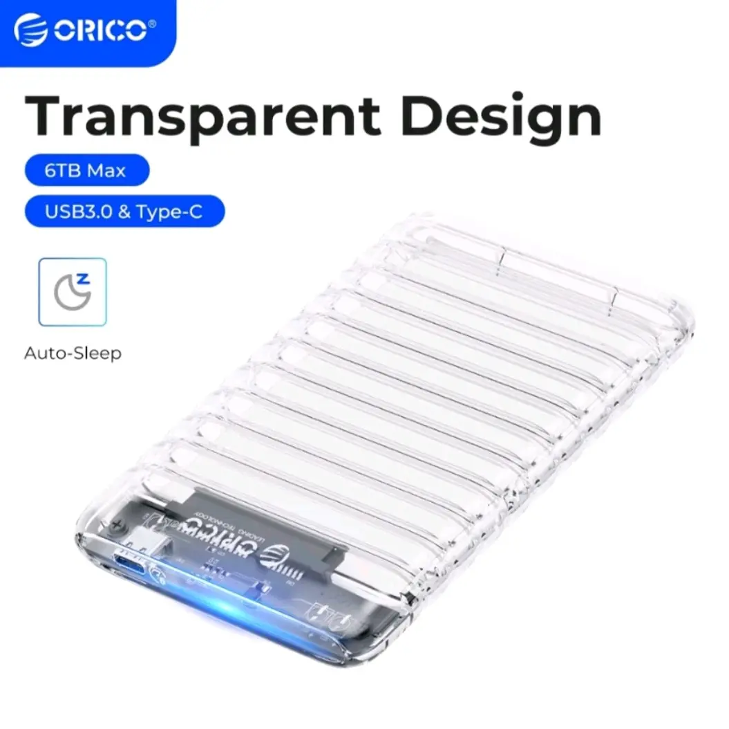 Box ổ cứng chính hãng Orico, 6Gbps 6TB UASP Type C  SATA Sang USB 3.1 6Gbps (2139C3-V1) - Dùng cho SSD/HDD 2.5"