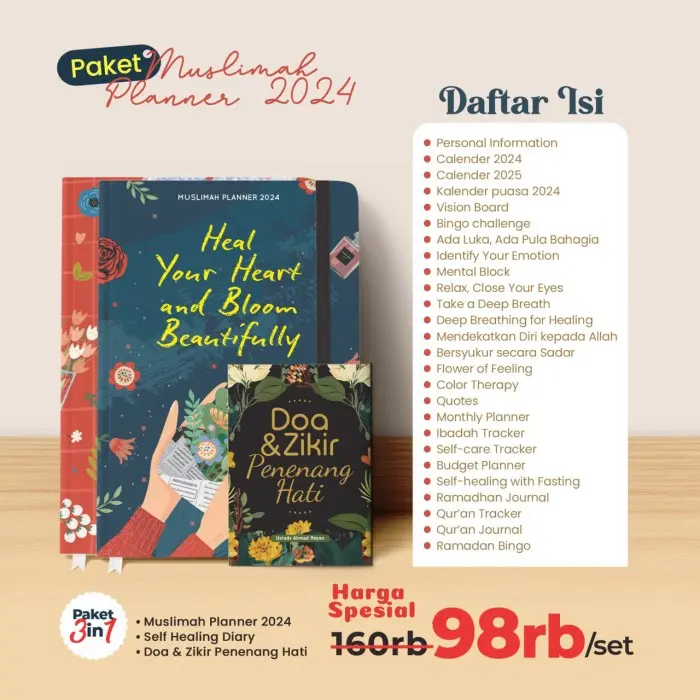 Buku Agenda Muslimah | Planner Ziyad 3 In 1 | Self Healing Doa Dzikir 1