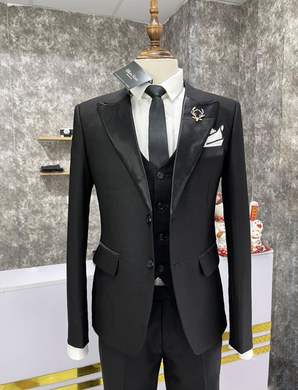 Vest nam cao cấp - Mẫu VEST đen. Suit nam đẹp. Bộ gồm 1 áo vest + 1 quần tăng chỉnh cạp. 4