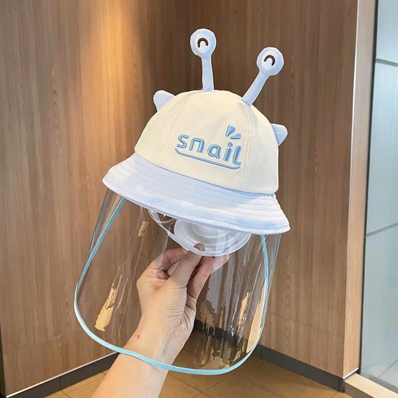 Mũ Chống Giọt Bắn Cho Bé Nón bucket trẻ em kèm kính chống bụi bẩn mũ tai bèo chống nắng cho bé vịt vàng mũ chắn giọt bắn cho bé