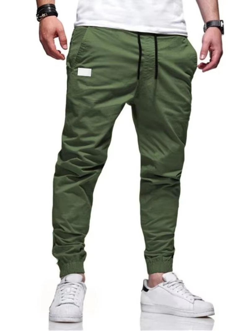 Product Introduction of Men's Drawstring Waist Pants, Regular Fit Casual Comfy Trousers for Work Business Outdoor, Men's Bottoms for Spring & Fall 3