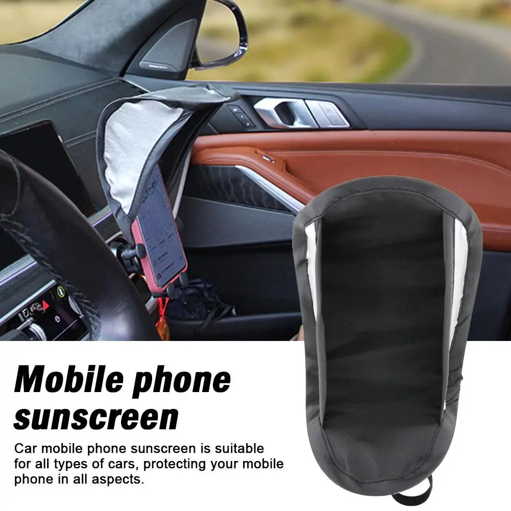 Car Cell Phone Sunscreen Sunshield Phone Umbrella Sun Shade For Motorcycle Bike Car Anti-scald Car Interior Accessories