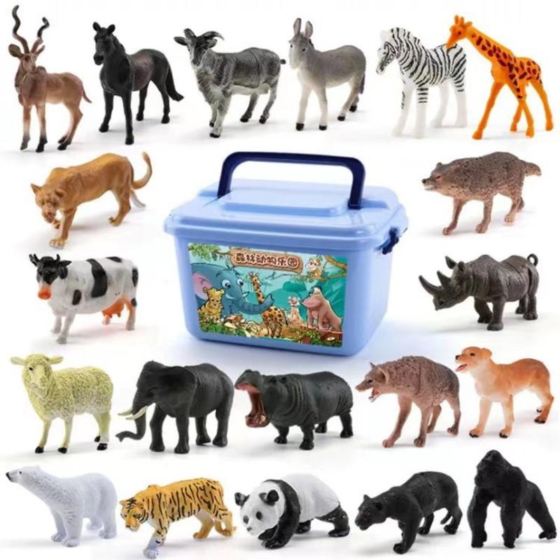 Thùng Động Vật 58 Chi Tiết TABY Toys Mô Hình Động Vật Sinh Động Cho Bé Yêu Bộ Thú 58 Chi Tiết Mô Hình Động Vật Hoang Dã - Đồ Chơi Động Vật Cho Bé - Đồ Chơi