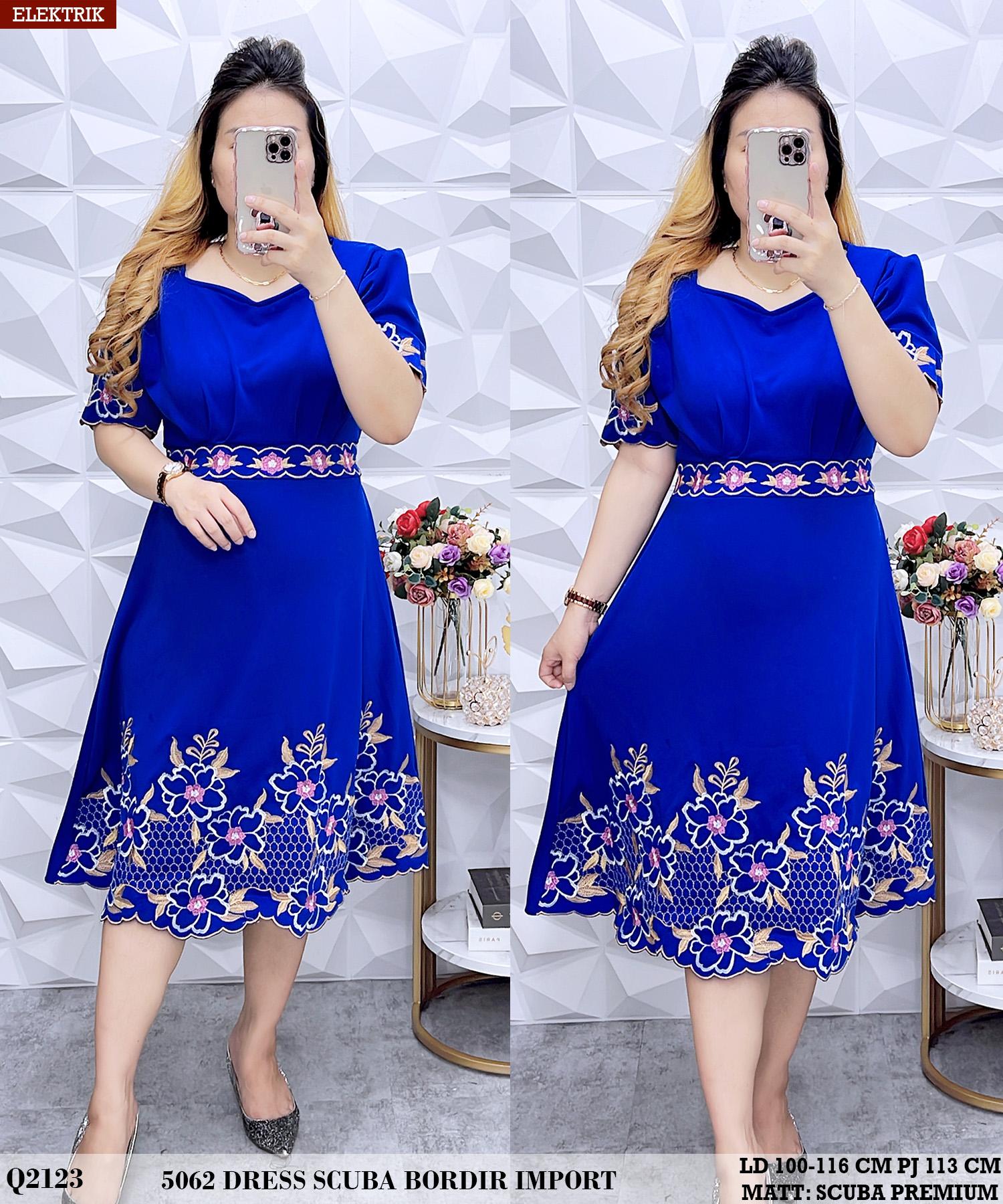 5062 DRESS SCUBA BORDIR Q2125 Casual Melar