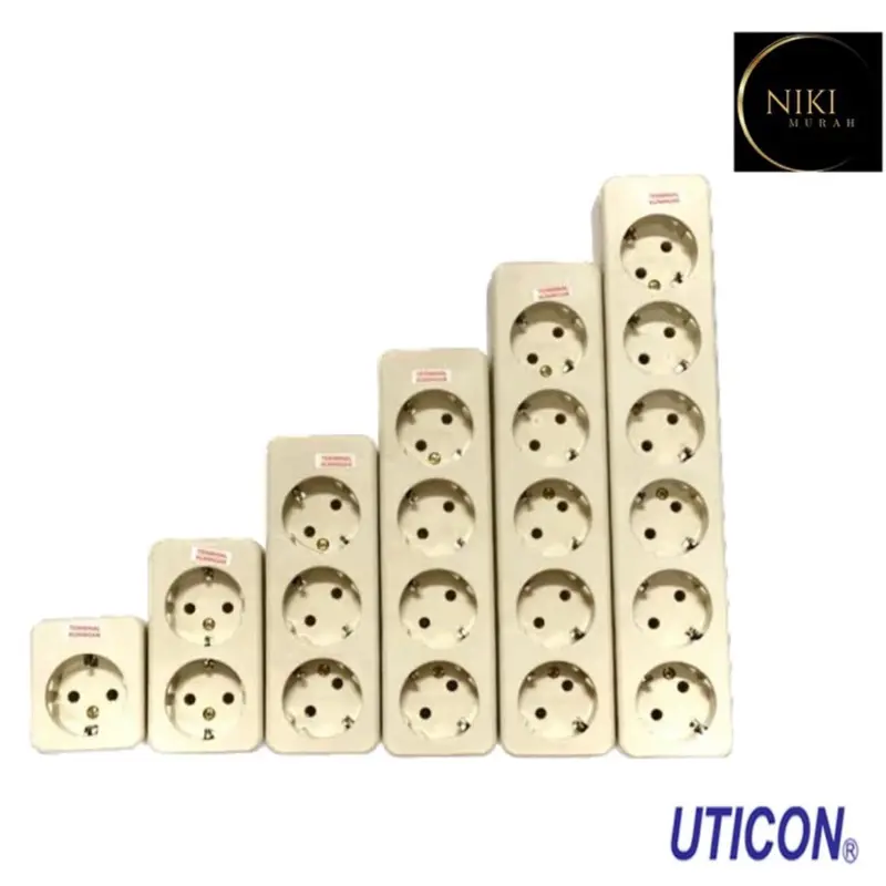 Stop Kontak Arde UTICON Lubang 1, 2, 3, 4, 5, dan 6 0