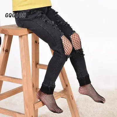 Baby Girl Fishnet Net Tights Black White Hollow Out Stockings Pantyhose