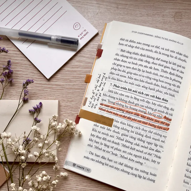Sách- Stop Overthinking- Sống Tự Do Không Âu Lo- 7 Bước Loại Bỏ Suy Nghĩ Tiêu Cực Và Bắt Đầu Suy Nghĩ Tích Cực- YMATE 8