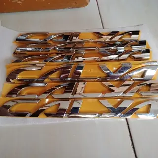 Emblem Logo Tulisan Calya Chroome  Bagasi Belakang Original 1