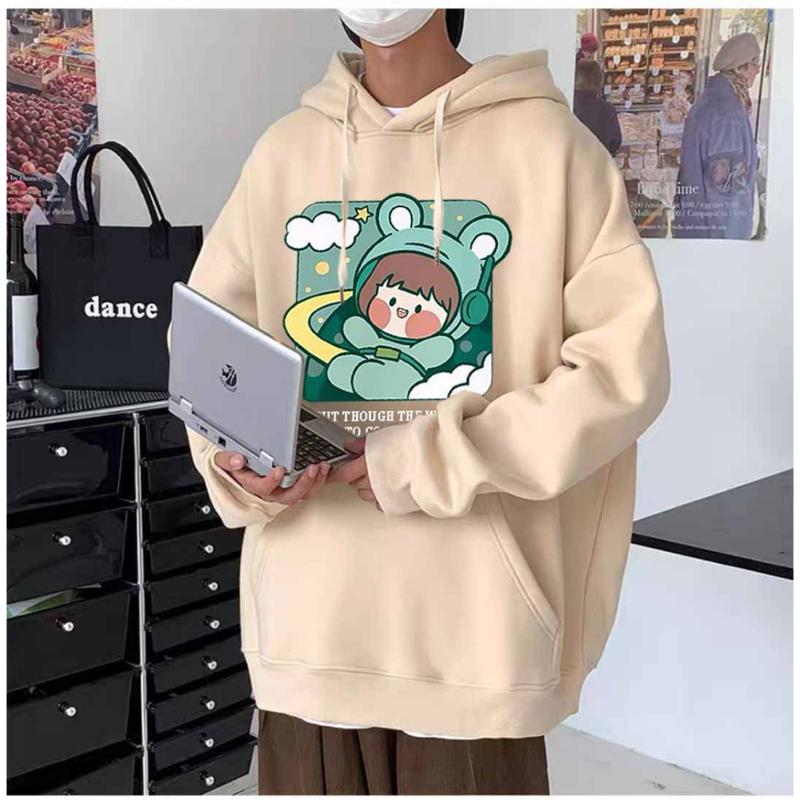 Áo Khoác Nỉ Ao Hoodie Form Rộng Xanh Rêu Đen Free Cô Bé NASA Menswear Nam 2