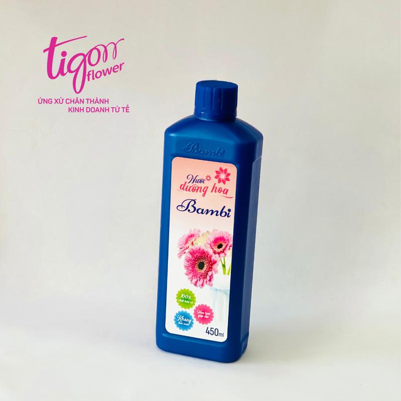 CHAI 450ML NƯỚC DƯỠNG HOA BAMBI - Giúp hoa tươi lâu và rực rỡ, giữ nước sạch hơn