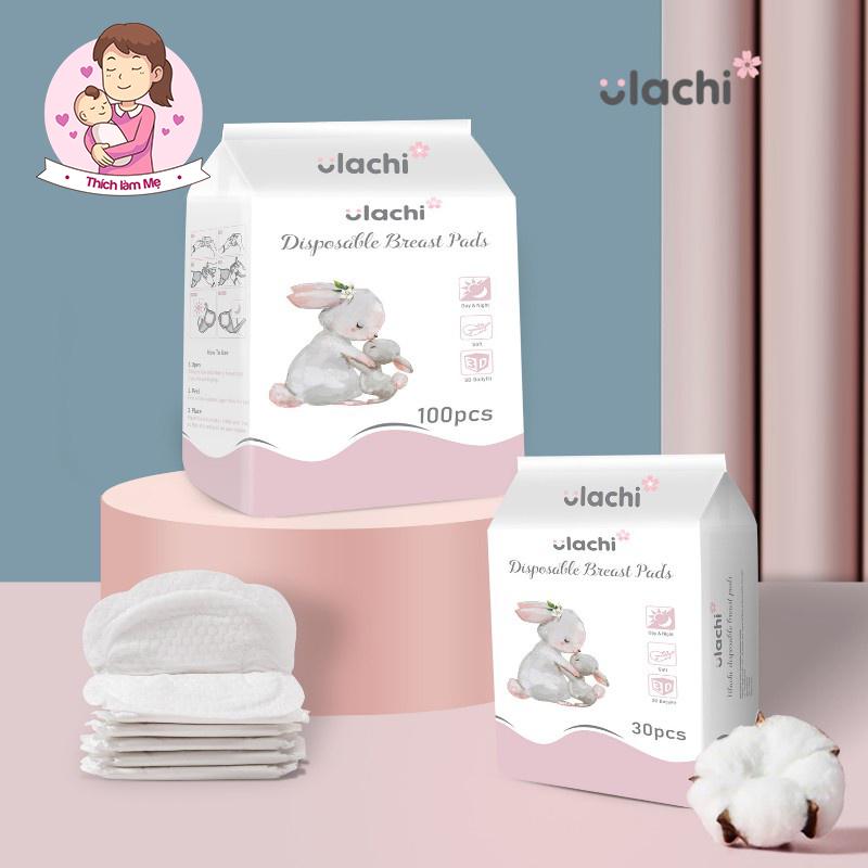 Miếng lót thấm sữa Ulachi cao cấp siêu mỏng, siêu thấm, siêu dính, an toàn cho da mẹ (Bịch 100 miếng)
