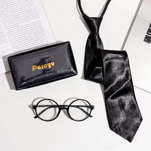 Parayu Dasi Formal Pria Zipper Satin Otomatis Udah Jadi Untuk Jas dan Kemeja Dewasa
