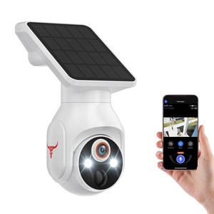 Wireless Solar Security Camera, 1080P Solar Powered WiFi Surveillance, Human Detection, Color Night Vision, 2.4G WiFi, Live View & Cloud Storage