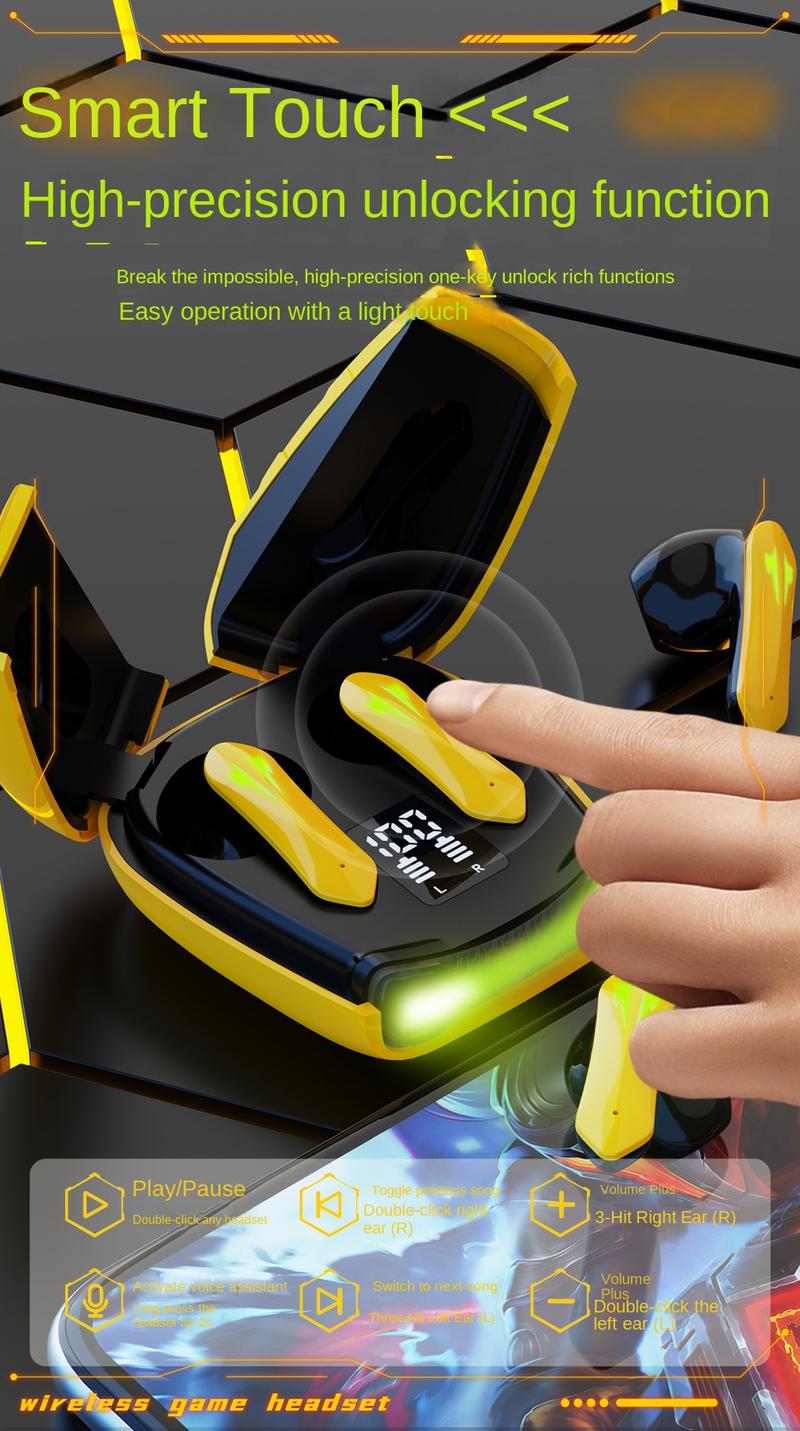 Product Introduction of Tai Nghe Bluetooth, Ks35 Mới, Không Dây, Hai Tai, TWS, Thích Hợp Chơi Game, Cảm Ứng, Màn Hình Kỹ Thuật Số Hai Cửa, Tai Nghe Tạo Hình Xe Thể Thao R05 Earphone 9