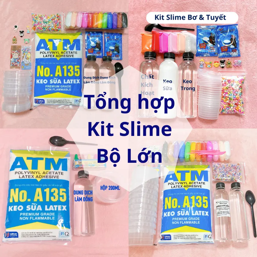 Tổng Hợp Các Bộ Kit Làm Slime Basic Slime Bơ Slime Mây Khổng Lồ Nhiều Món - Nguyên Liệu Làm Slime Toy Đồ Chơi