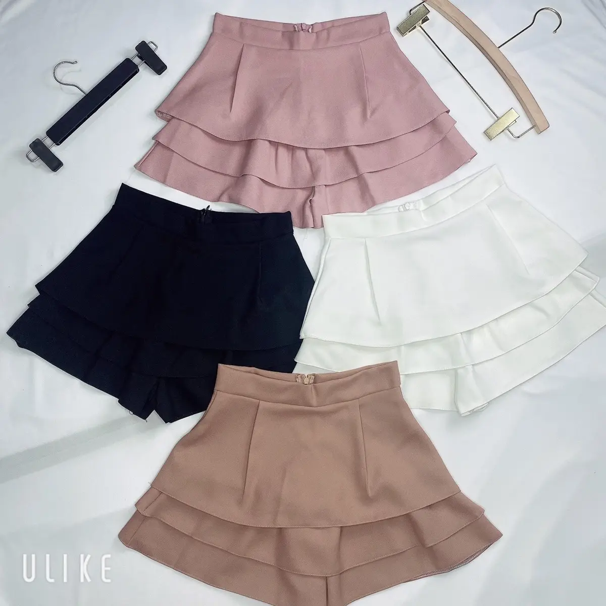 Chân váy 3 tầng siêu đẹp# mến hồ # Nữ Màu Đen Women Voan Voi Jean