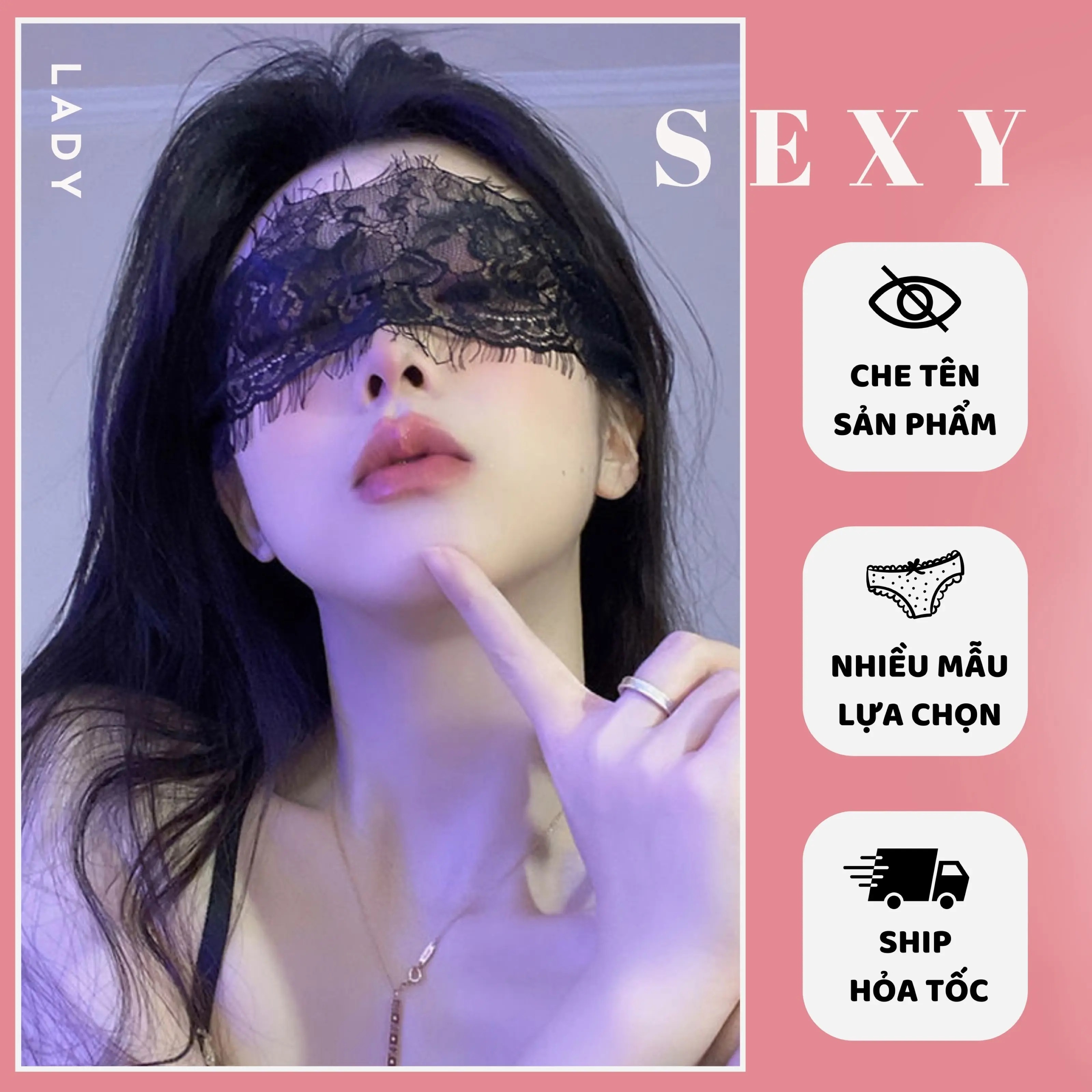 PK02 - Bịt mắt Ren gợi cảm quyến rũ PK02 Che mặt Ren sexy gợi cảm Bịt mắt Ren sexy quyến rũ