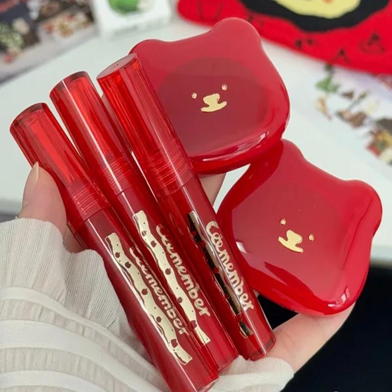 LEEMEMBER Bear Series Water Blush Multi-Purpose Paste High Light Moisture Lip Gloss 1