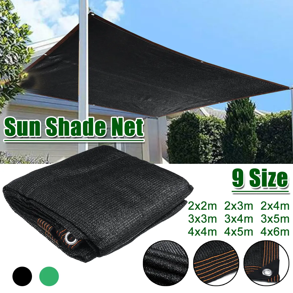Slan Chống Nắng 90%, Lưới Che Nắng, Mái Che Nắng, Sân Vườn Ngoài Trời, Nhà Kính, Mái Hiên, Tán, Cửa Sổ Nhà, Chống Tia UV