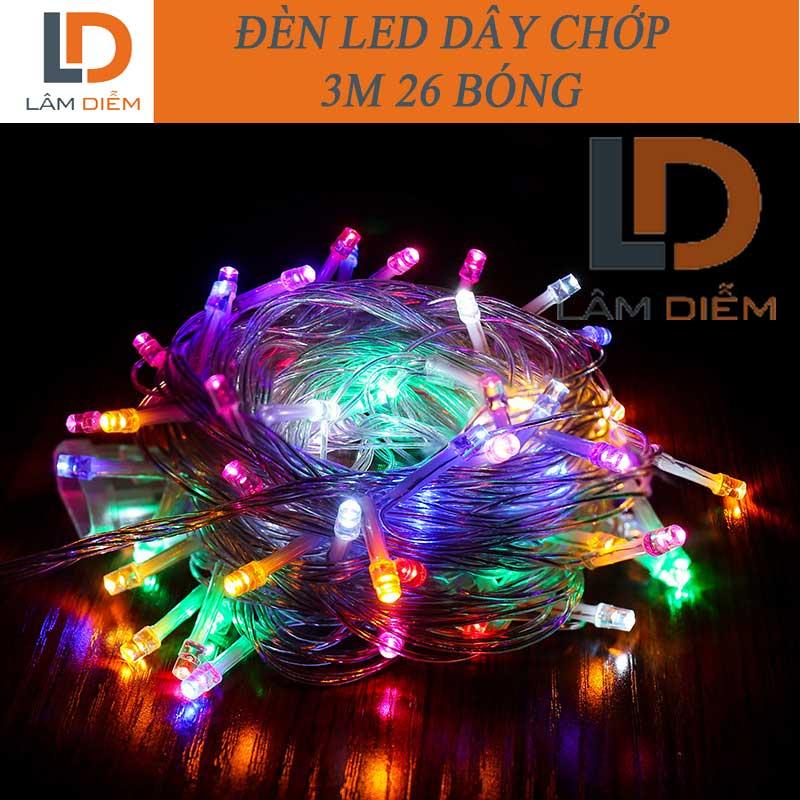 Dây đèn led chớp trang trí nhiều màu  bóng nhấp nháy nhiều chế độ