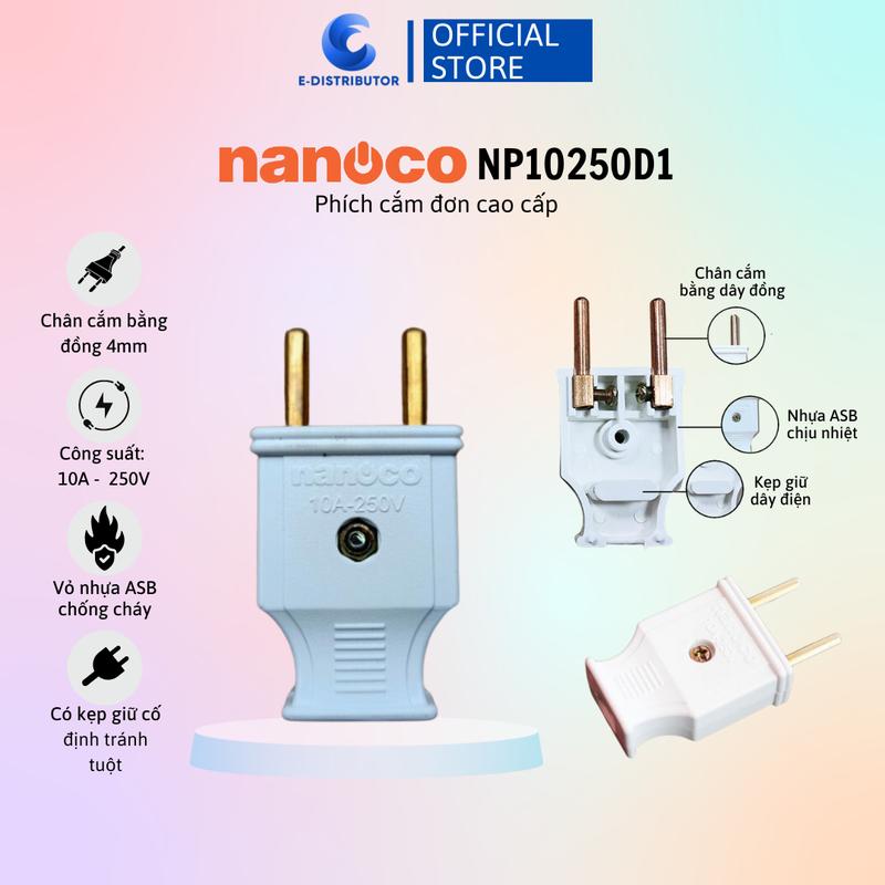 Phích - ổ cắm đơn cao cấp Nanoco NP10250D1/NS10250A1 - 100% chính hãng 1
